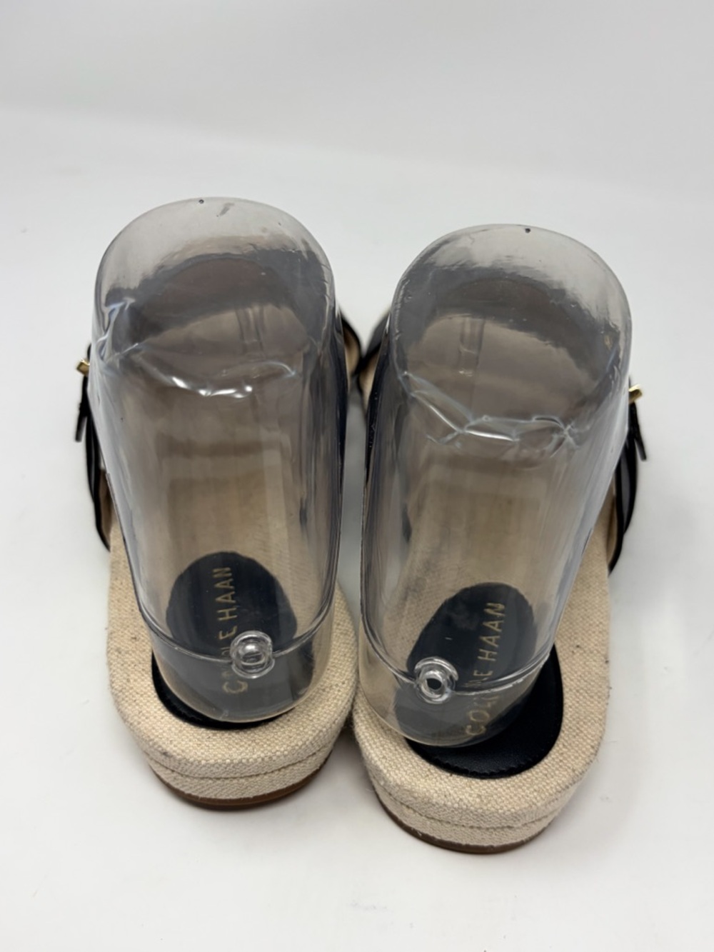 Cole Haan Francine Black Leather Double-Strap Slide Sandal, NEW Size 7 MSRP $150 - Picture 9 of 13